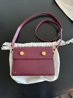 RSVP Paris Burgundy Golden Eyes Bag with Gold Hardware